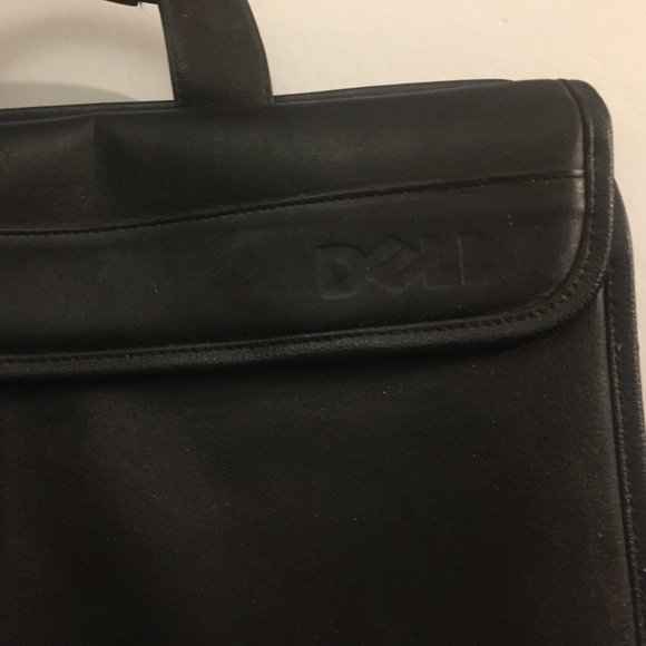 Preowned Dell Laptop Black Leather Shoulder Bag - Picture 2 of 11